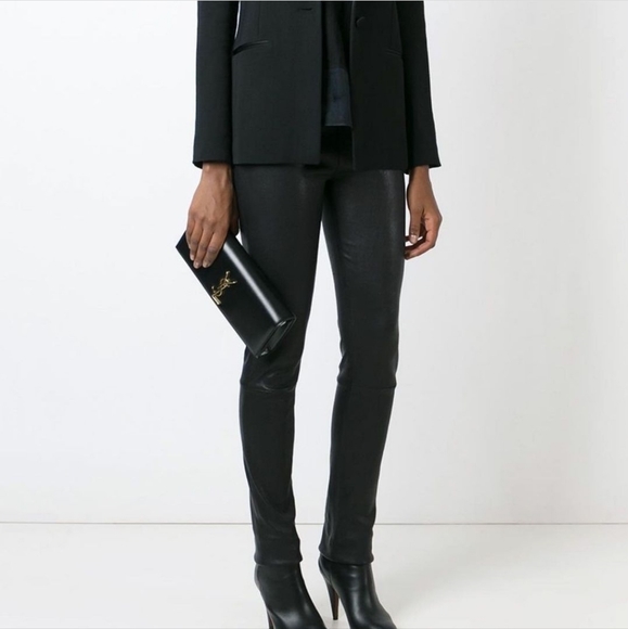 AUTHENTIC YSL Saint Laurent Monogram Kate Clutch Cavier Leather MSRP $1,450 - Picture 7 of 16